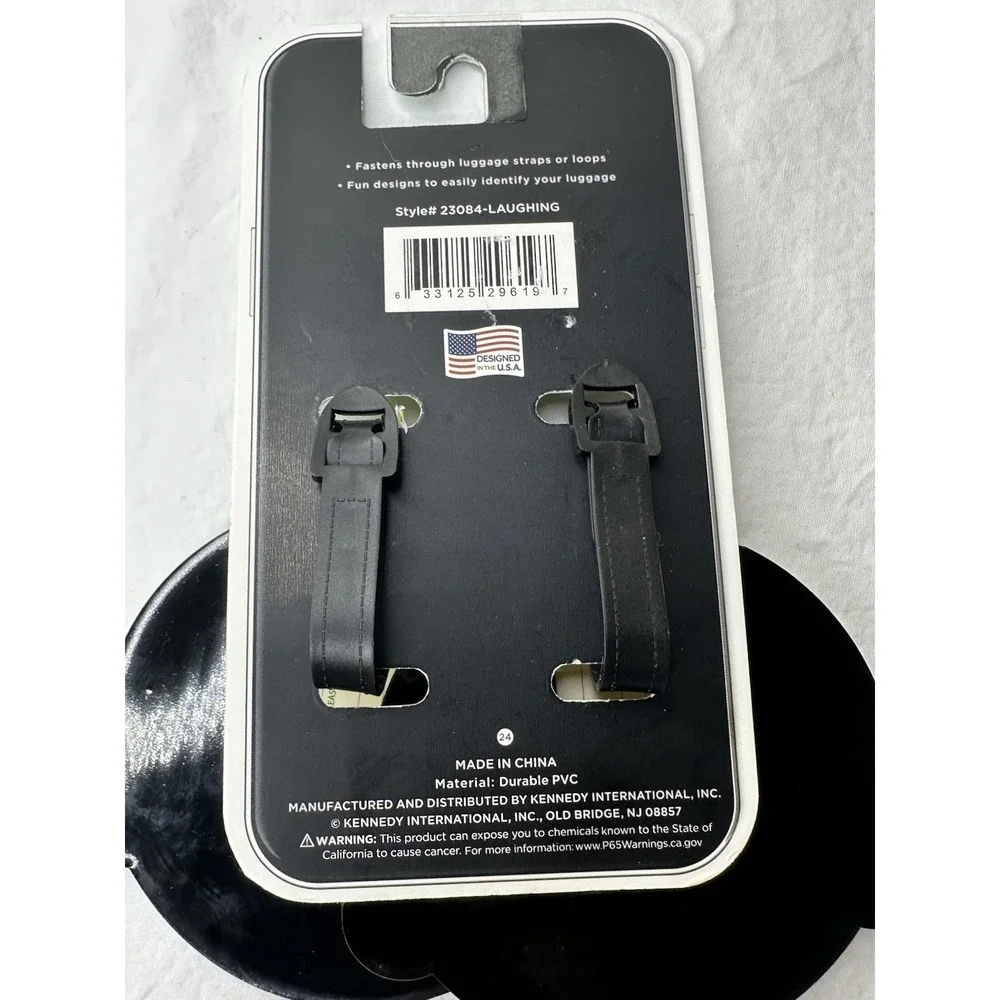 New Luggage Tags Face with Tears of Joy Emoji Set of 2 Rubber